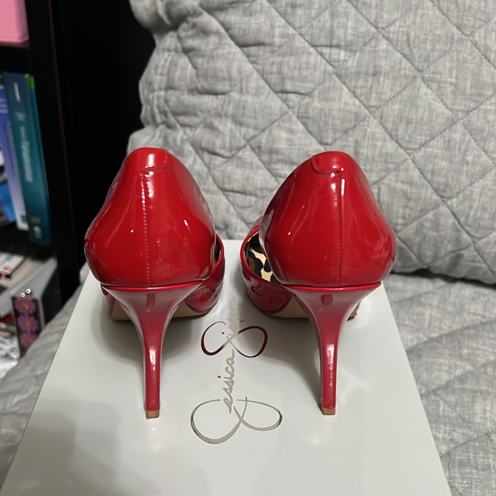 Jessica Simpson Josette red patent heels - Picture 3 of 7